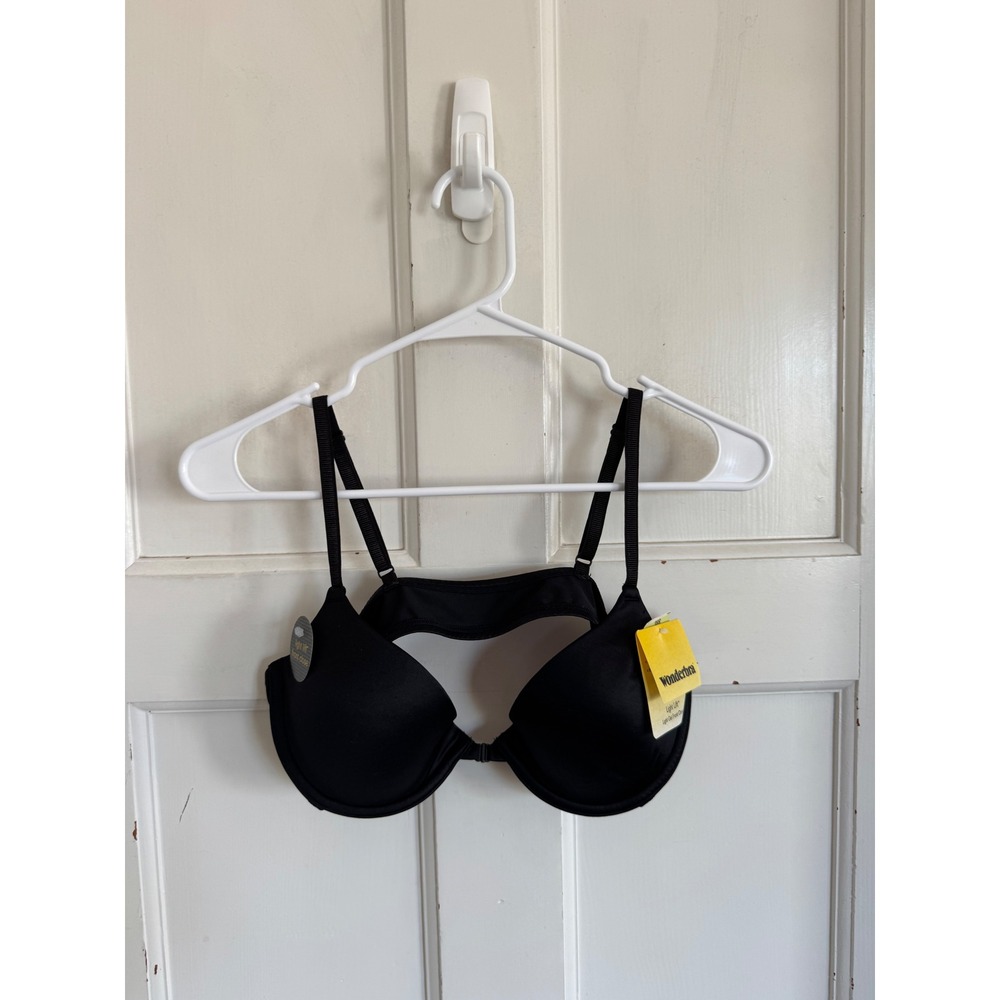 NWT Wonderbra black Light Lift Gel Front Close bra size 38B